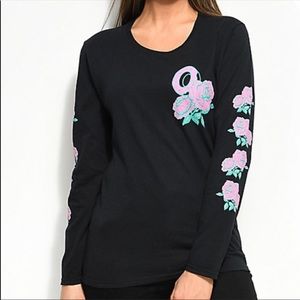 Odd Future Rose Black Long Sleeve T-shirt